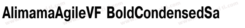 AlimamaAgileVF BoldCondensedSans 70字体转换